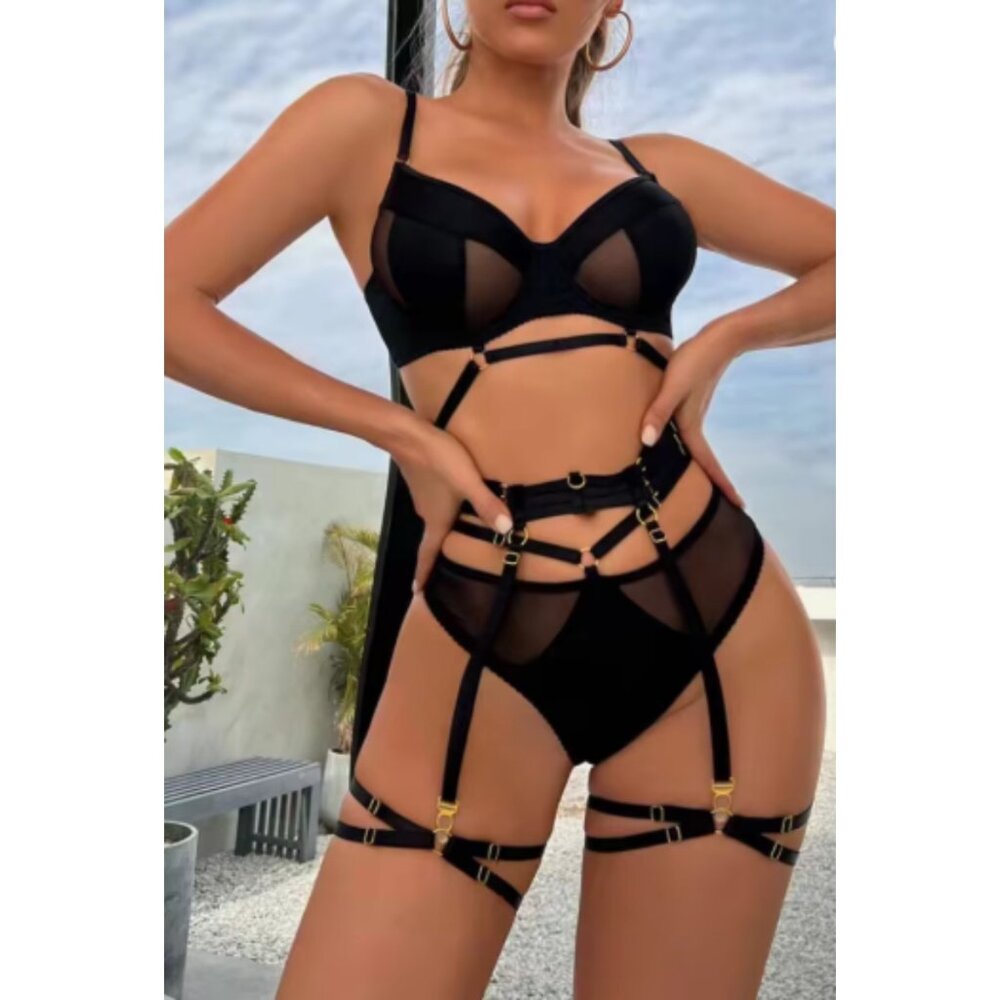 Multi-Strap Wear Panty Thongs Women’s Kink Lingerie Set